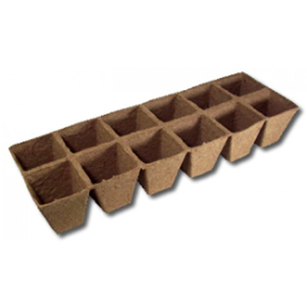 Jiffy tőzegcserép sáv 6x6cm, 4x12 db