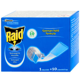 Raid elektromos készülék + 10 lapka