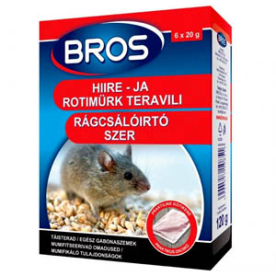 Rágcsálóirtó szer /Bros/ 6*20 gr