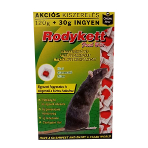 Rodykett Fresh Bait rágcsálóirtó pép dobozos 150g  piros difenacum