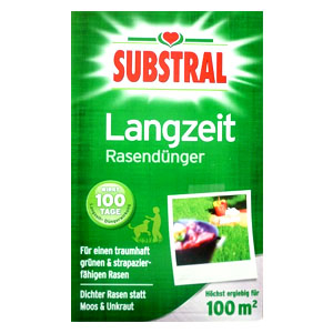 SUBSTRAL Hosszúhatású gyeptrágya (2 kg - 100m2)