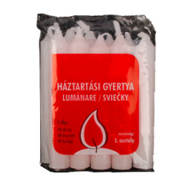 Gyertya 2 dkg 10 db/csomag 16*110 mm