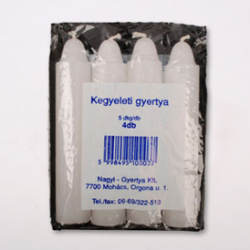 Gyertya 5 dkg 4db/csomag 20*200 mm