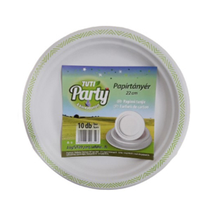 Party Tányér /papír/ 22 cm 10 db -os