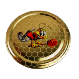 Üveg konzerves tető 82mm(720ml)mézes Happy Bee