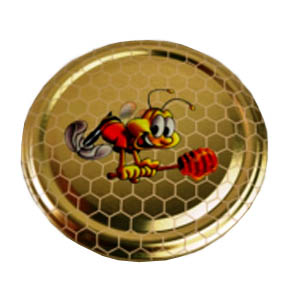 Üveg konzerves tető 82mm(720ml)mézes Happy Bee